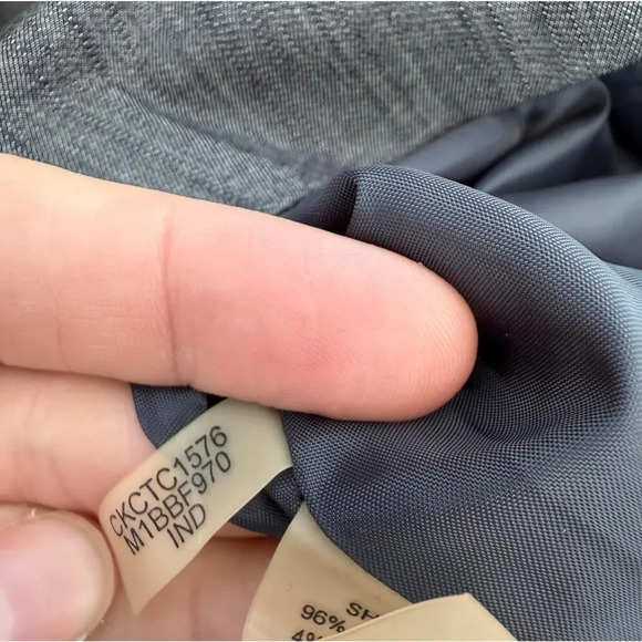 Calvin Klein Gray Sheath Dress V Neck 6 - Picture 5 of 6